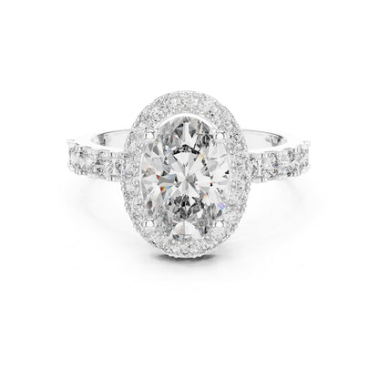 Oval Halo Lab Grown Diamond Engagement Ring