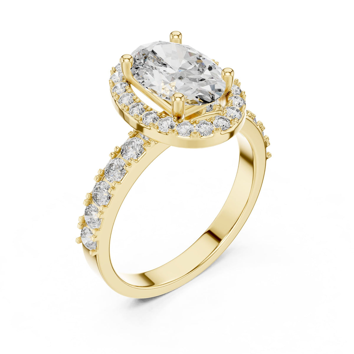 Oval Halo Lab Grown Diamond Engagement Ring