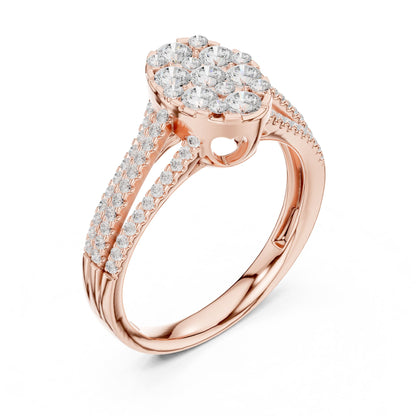 Oval Halo Lab Grown Diamond Engagement Ring