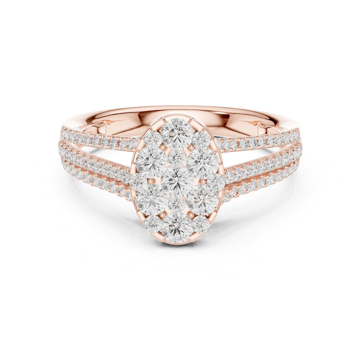 Oval Halo Lab Grown Diamond Engagement Ring