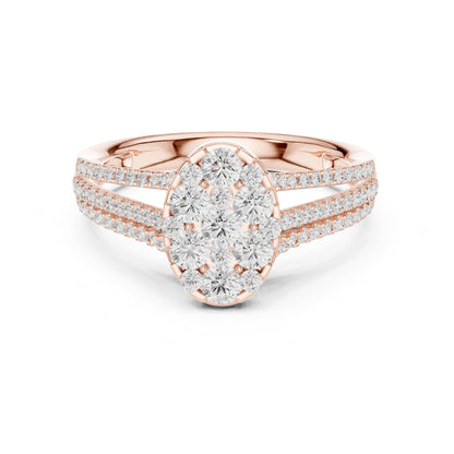 Oval Halo Lab Grown Diamond Engagement Ring