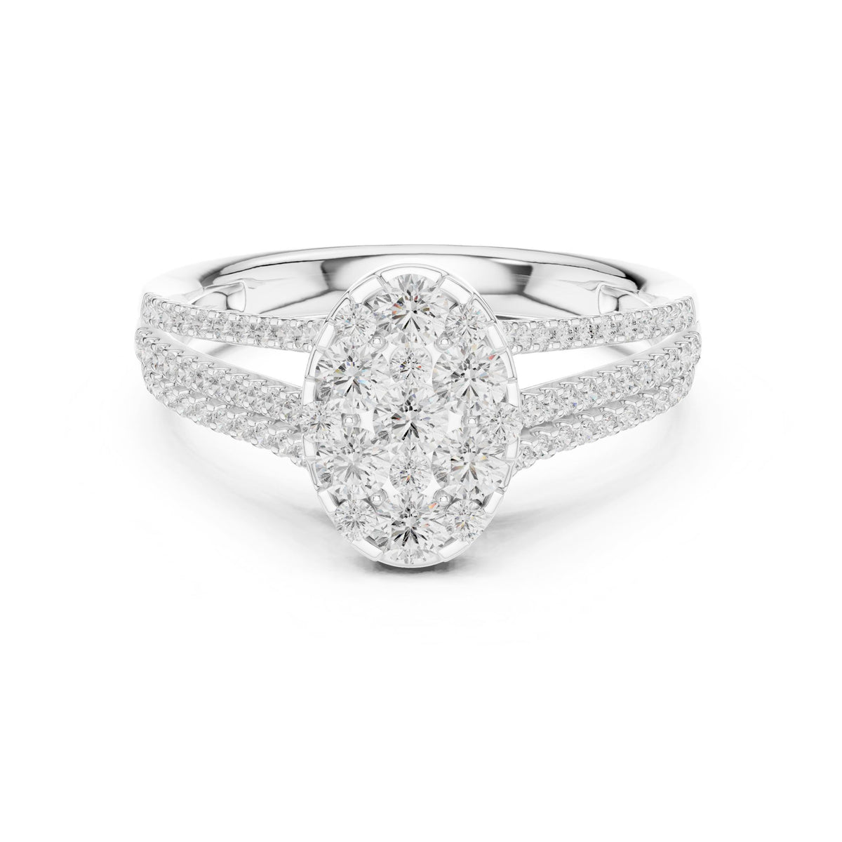 Oval Halo Lab Grown Diamond Engagement Ring