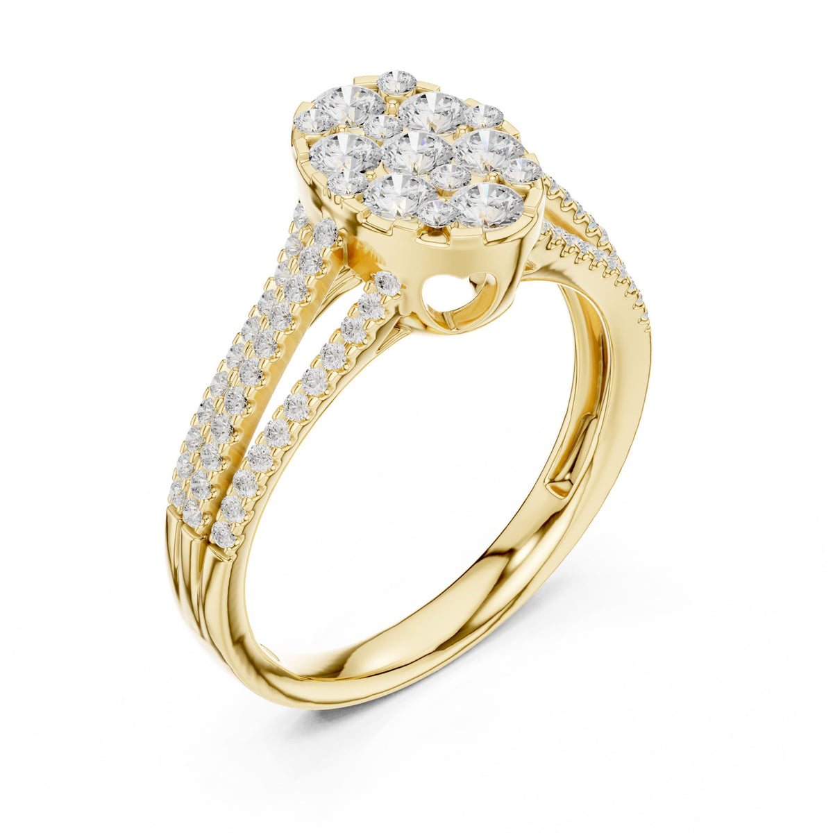 Oval Halo Lab Grown Diamond Engagement Ring