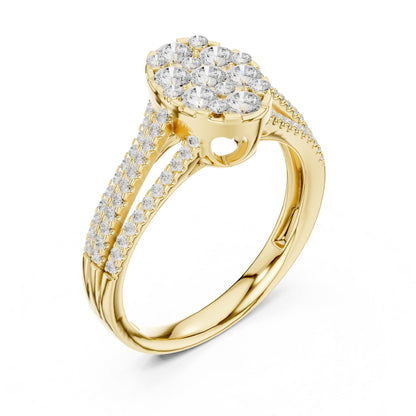 Oval Halo Lab Grown Diamond Engagement Ring
