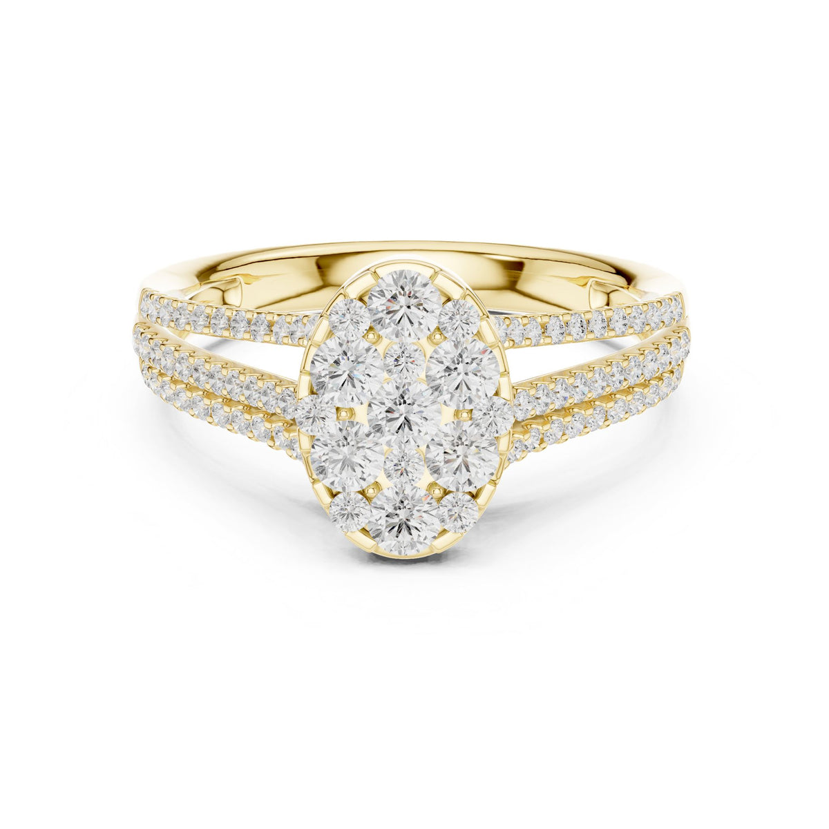 Oval Halo Lab Grown Diamond Engagement Ring