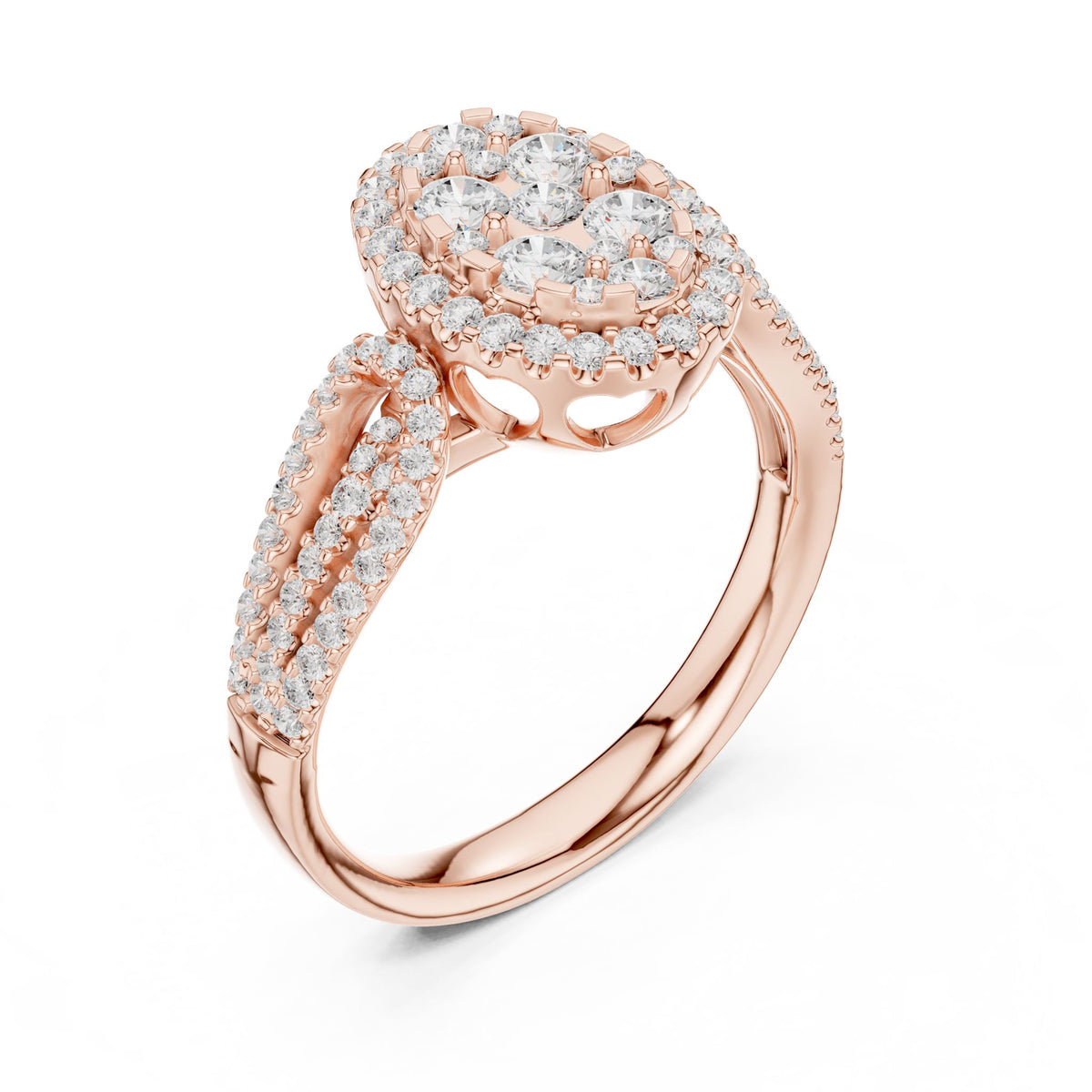 Oval Halo Lab Grown Diamond Engagement Ring