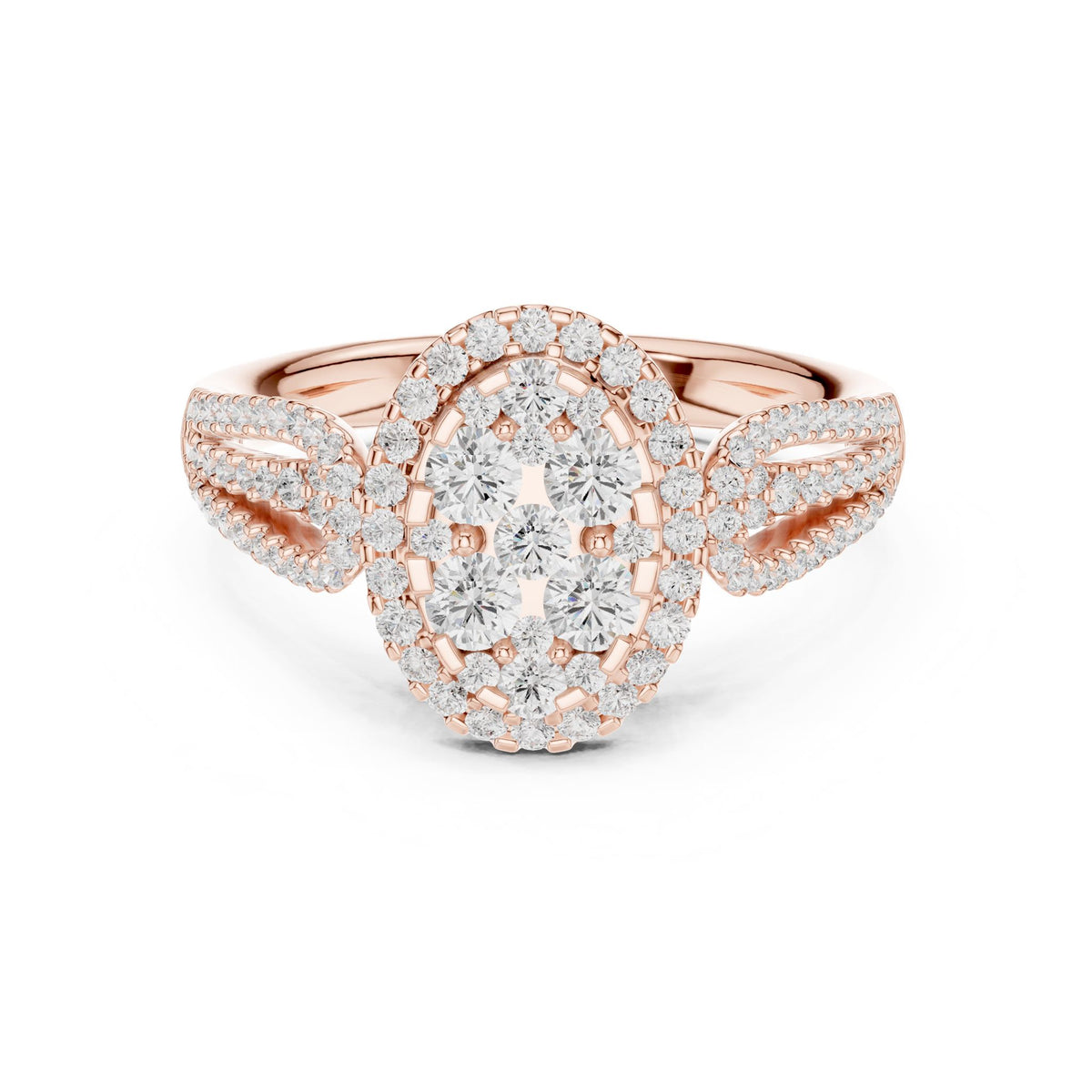 Oval Halo Lab Grown Diamond Engagement Ring