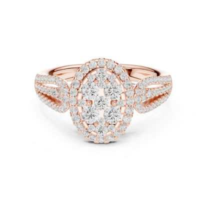 Oval Halo Lab Grown Diamond Engagement Ring