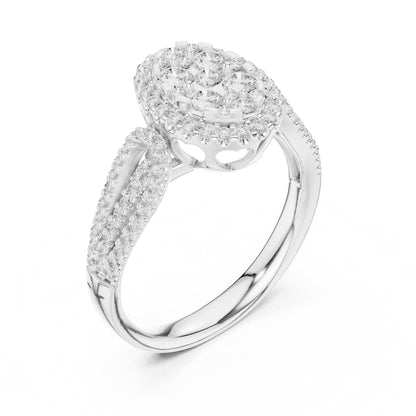 Oval Halo Lab Grown Diamond Engagement Ring