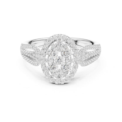 Oval Halo Lab Grown Diamond Engagement Ring