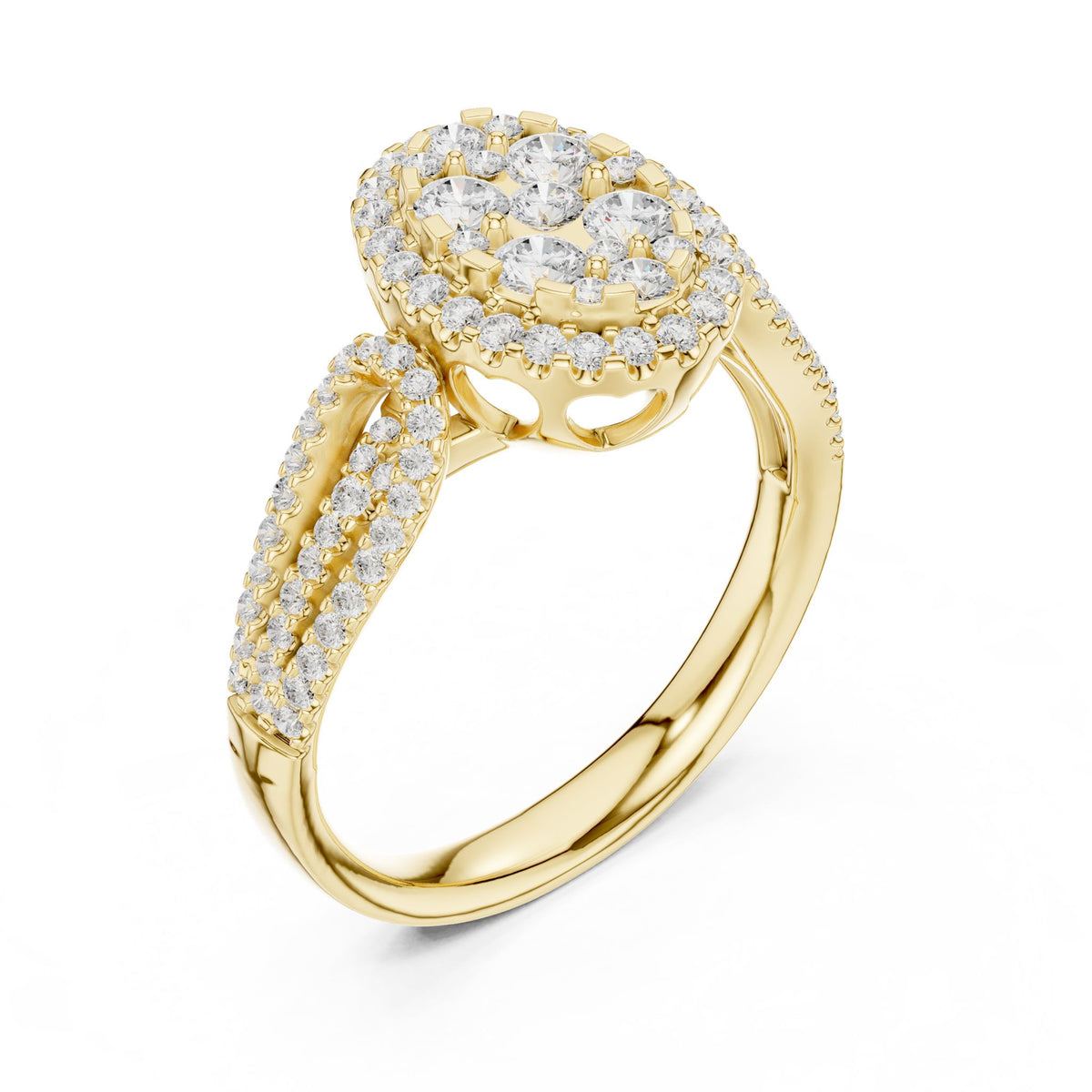 Oval Halo Lab Grown Diamond Engagement Ring
