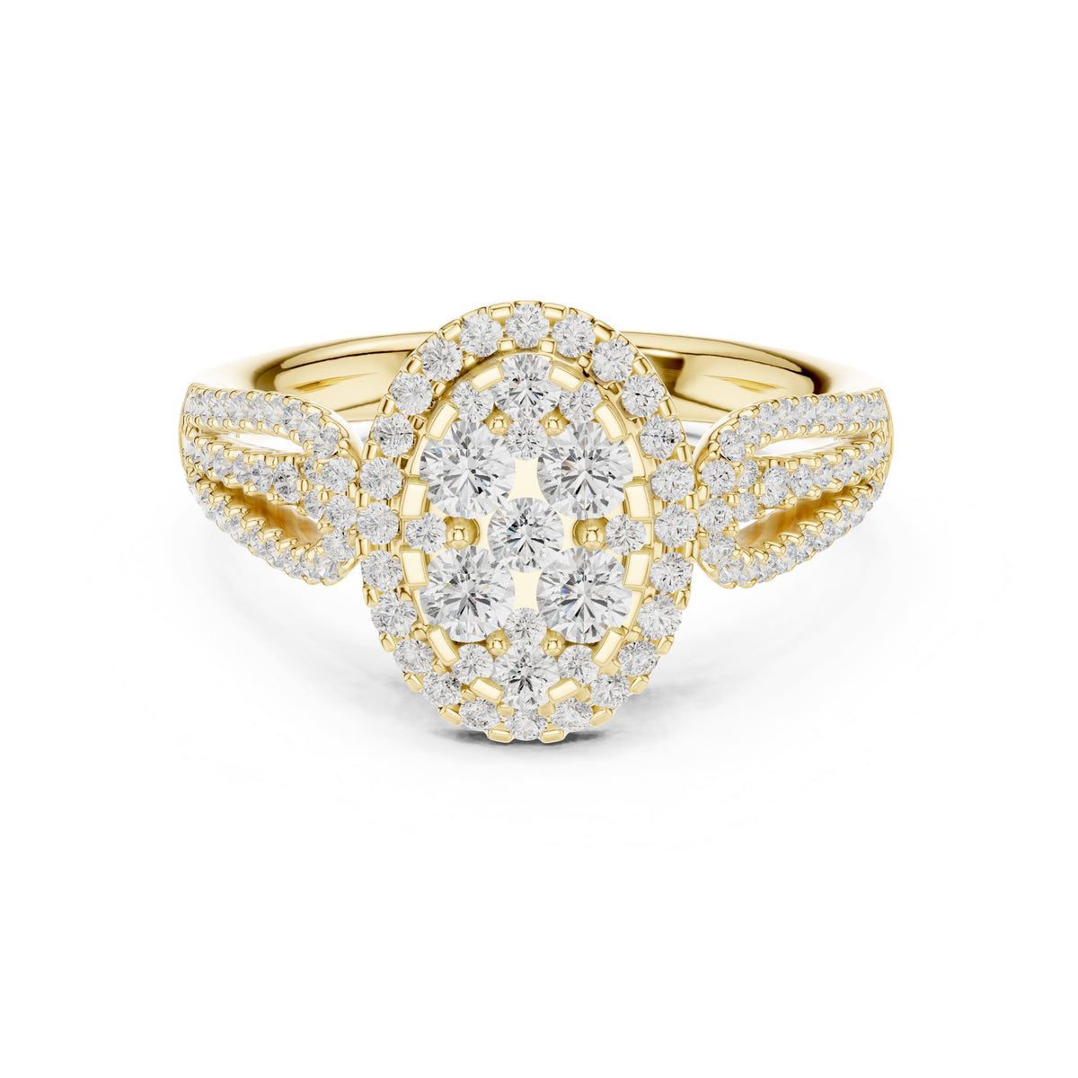 Oval Halo Lab Grown Diamond Engagement Ring