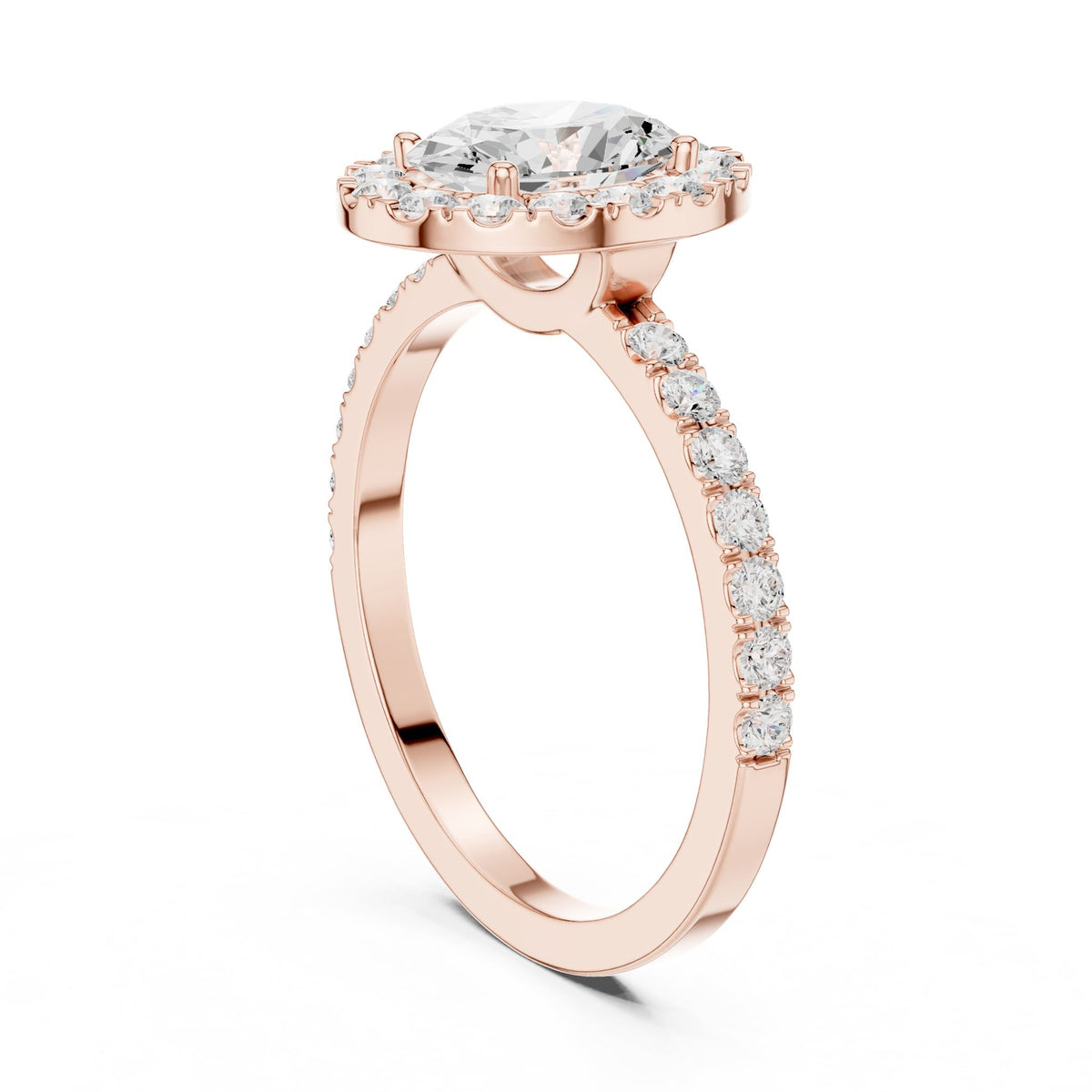 Oval Halo Lab Grown Diamond Engagement Ring