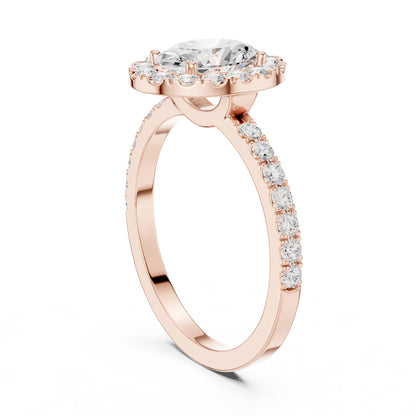Oval Halo Lab Grown Diamond Engagement Ring