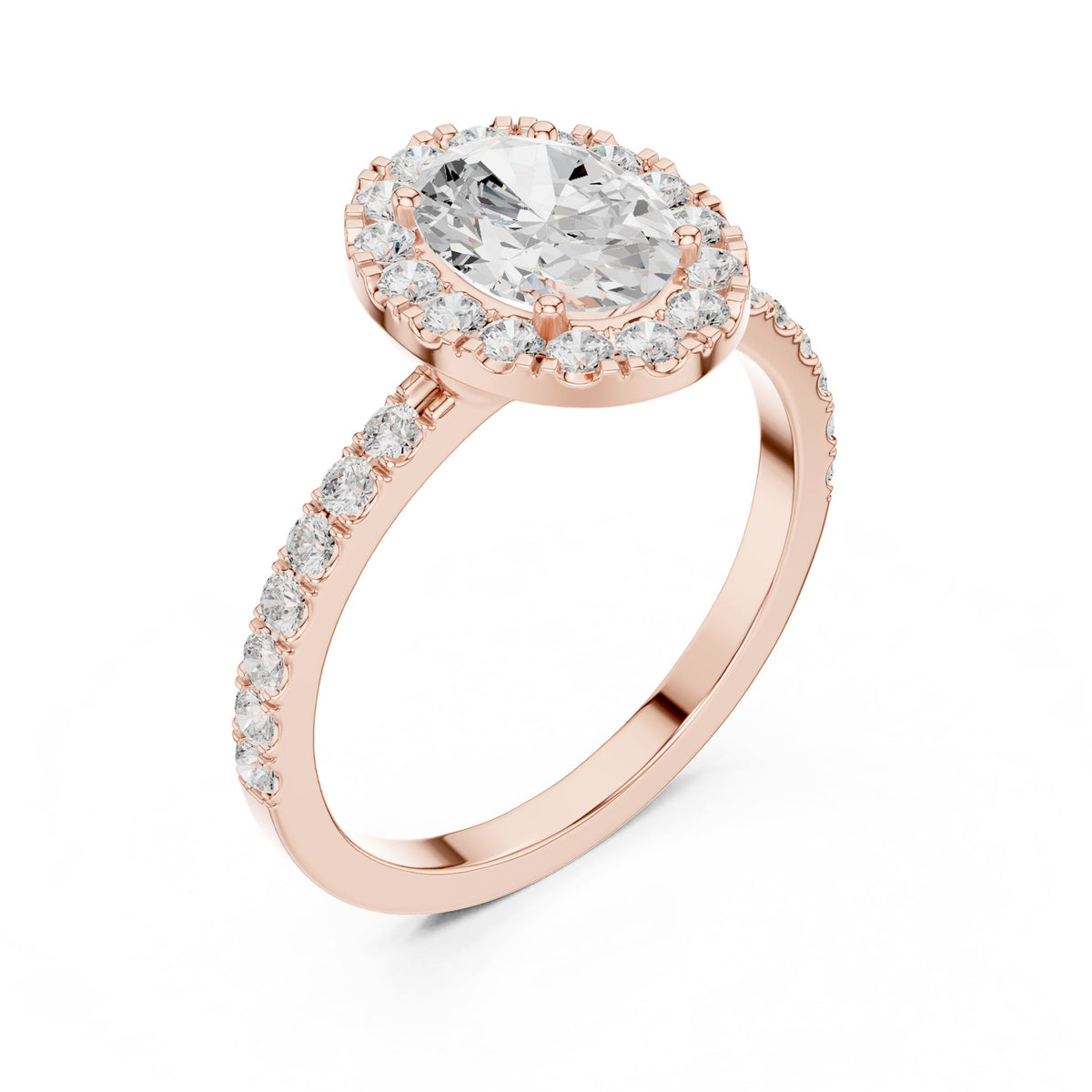 Oval Halo Lab Grown Diamond Engagement Ring