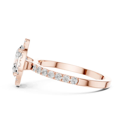 Oval Halo Lab Grown Diamond Engagement Ring