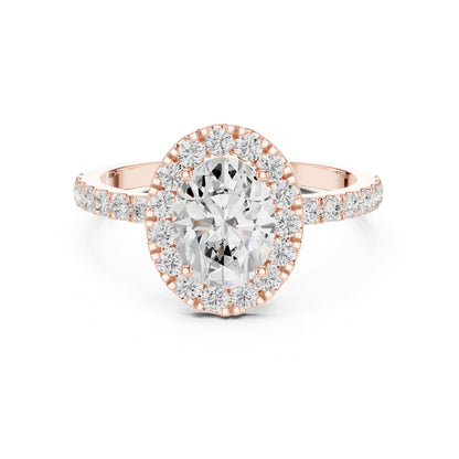 Oval Halo Lab Grown Diamond Engagement Ring