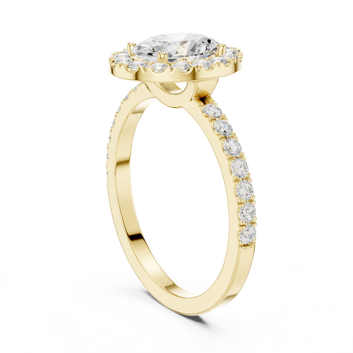 Oval Halo Lab Grown Diamond Engagement Ring