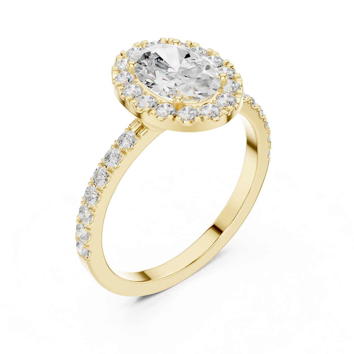 Oval Halo Lab Grown Diamond Engagement Ring