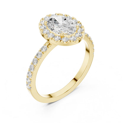 Oval Halo Lab Grown Diamond Engagement Ring