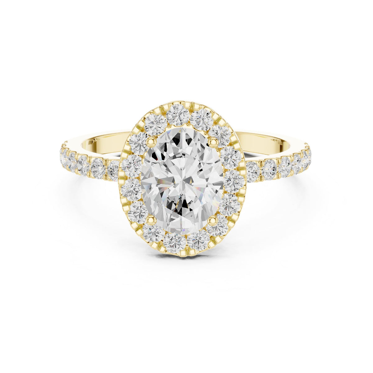 Oval Halo Lab Grown Diamond Engagement Ring