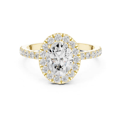 Oval Halo Lab Grown Diamond Engagement Ring