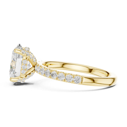Oval Hidden Halo Lab Grown Diamond Engagement Ring
