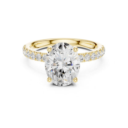 Oval Hidden Halo Lab Grown Diamond Engagement Ring