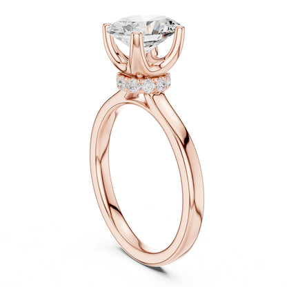 Oval Hidden Halo Lab Grown Diamond Engagement Ring