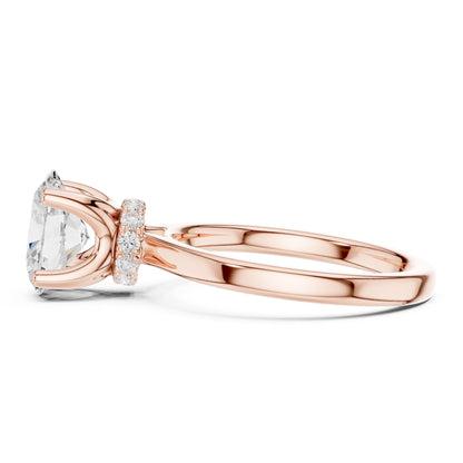 Oval Hidden Halo Lab Grown Diamond Engagement Ring