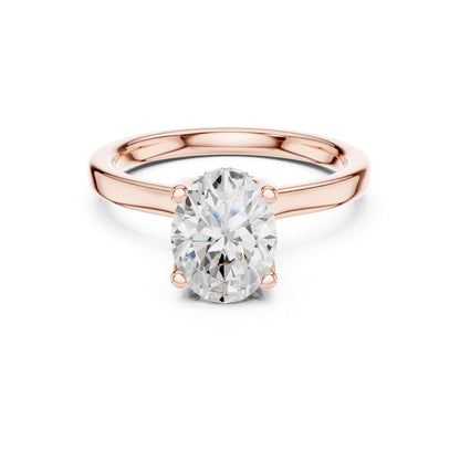 Oval Hidden Halo Lab Grown Diamond Engagement Ring