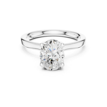 Oval Hidden Halo Lab Grown Diamond Engagement Ring