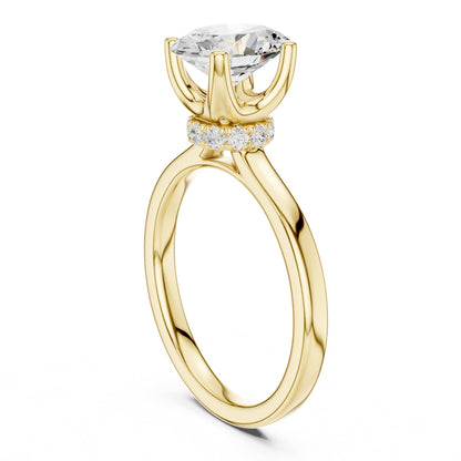 Oval Hidden Halo Lab Grown Diamond Engagement Ring