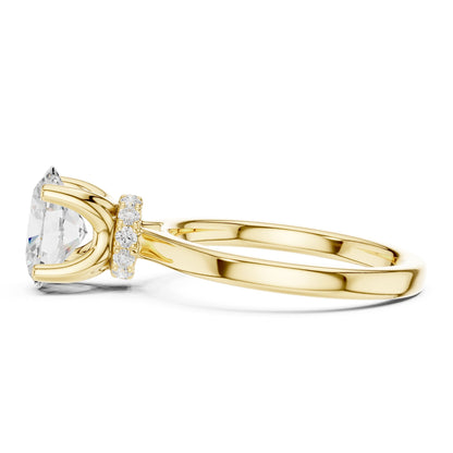 Oval Hidden Halo Lab Grown Diamond Engagement Ring