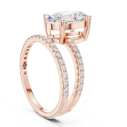 Oval Hidden Halo Lab Grown Diamond Engagement Ring