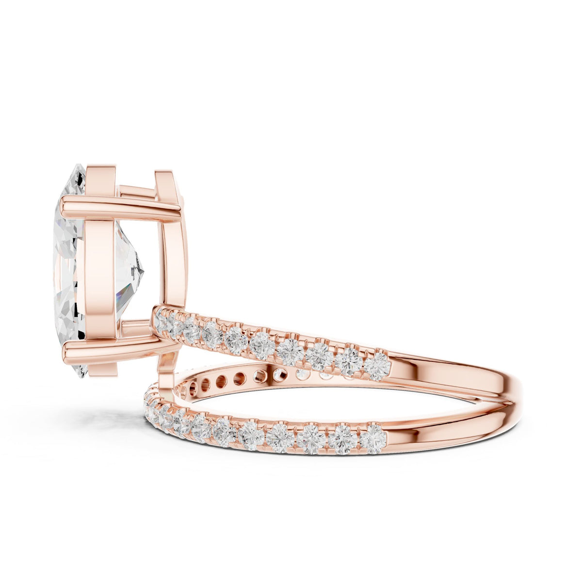 Oval Hidden Halo Lab Grown Diamond Engagement Ring