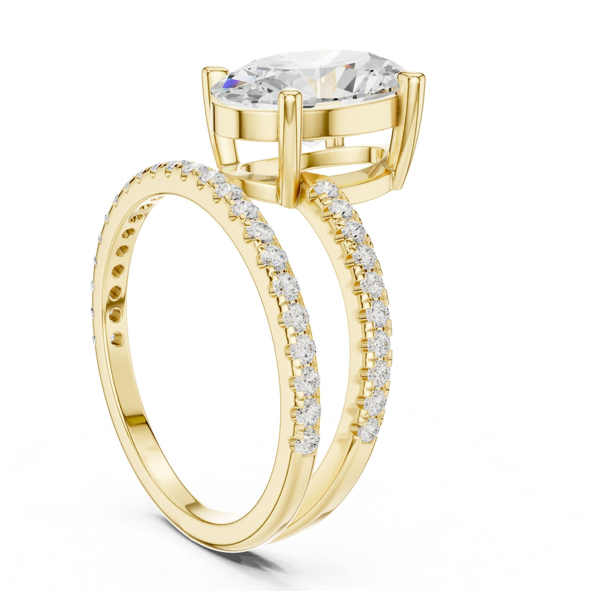 Oval Hidden Halo Lab Grown Diamond Engagement Ring