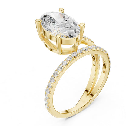 Oval Hidden Halo Lab Grown Diamond Engagement Ring
