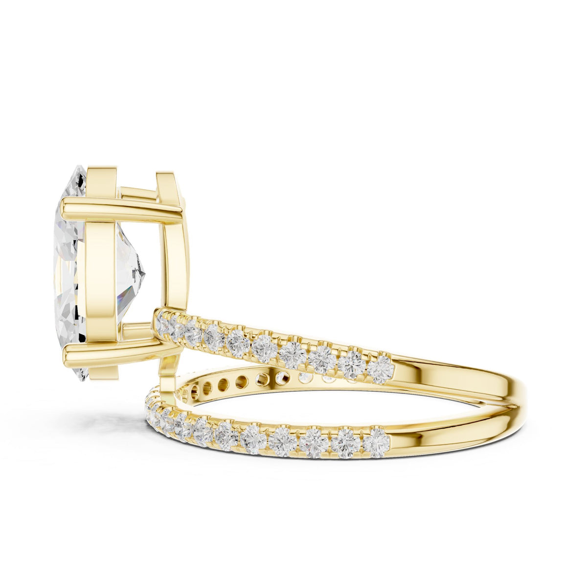 Oval Hidden Halo Lab Grown Diamond Engagement Ring