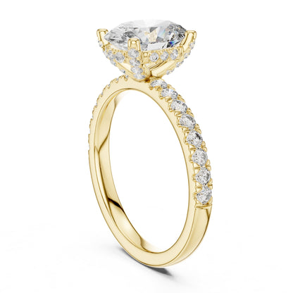 Oval Hidden Halo Lab Grown Diamond Engagement Ring