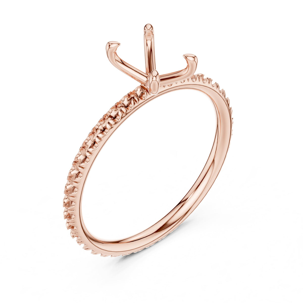 Oval Pave Lab Grown Diamond Engagement Ring