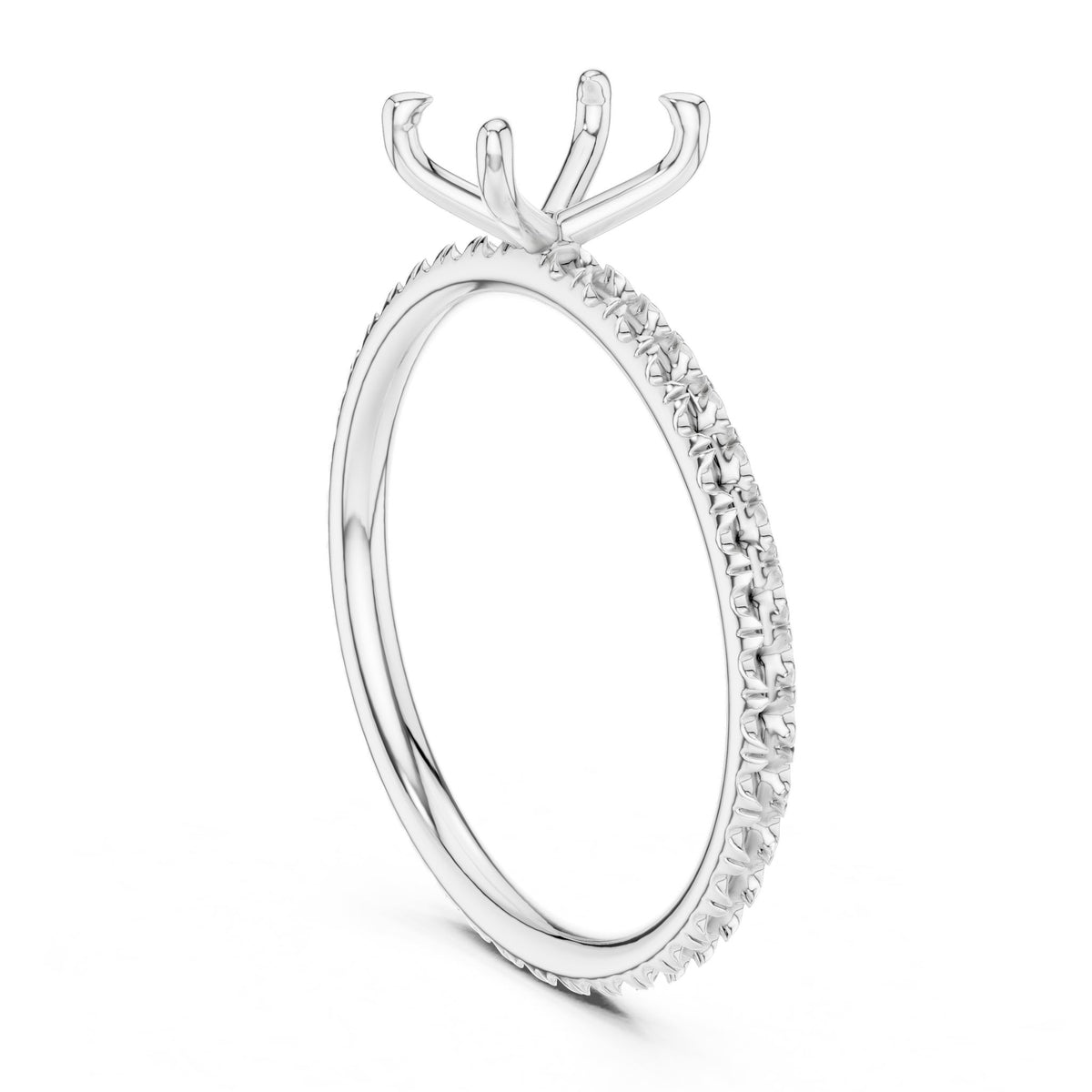 Oval Pave Lab Grown Diamond Engagement Ring