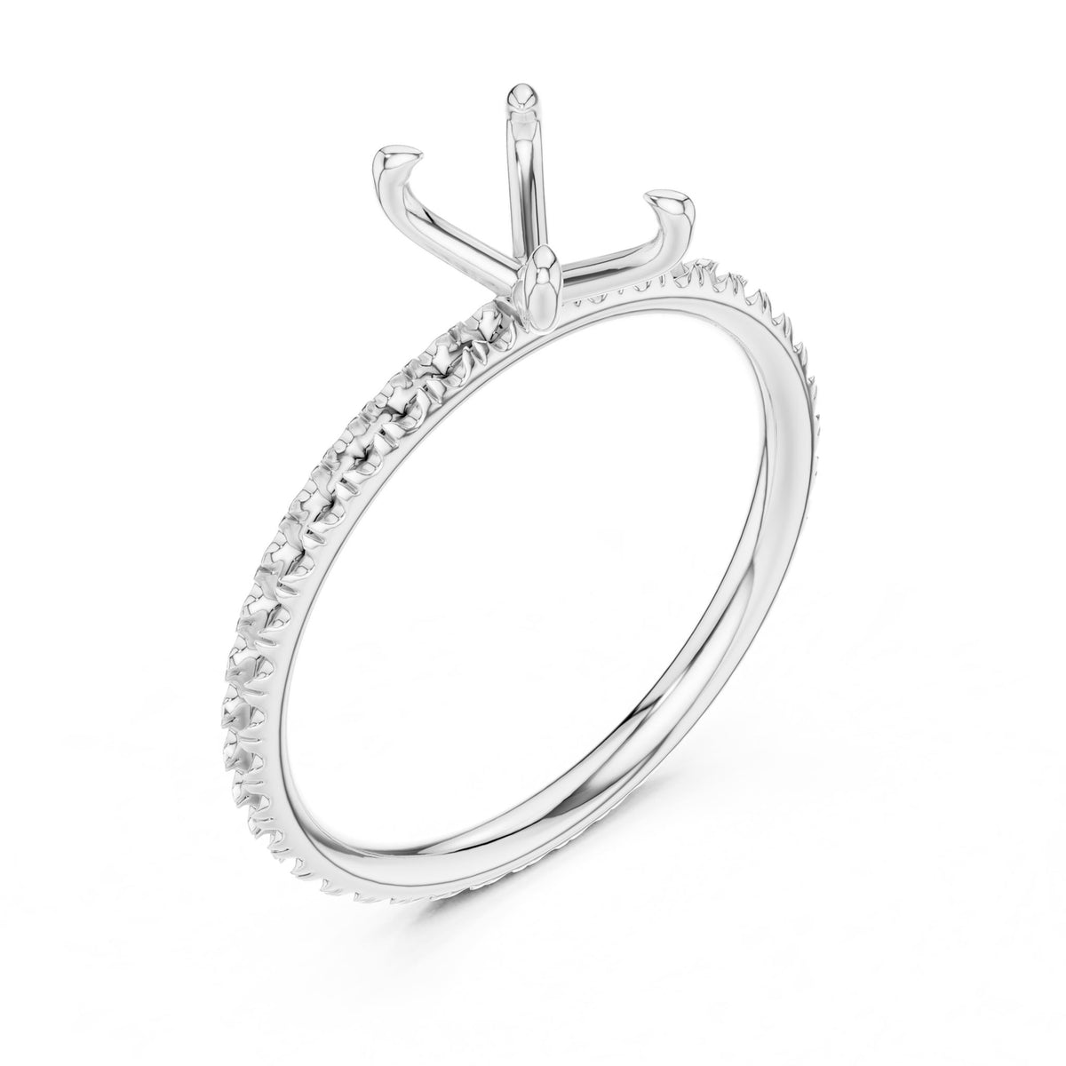 Oval Pave Lab Grown Diamond Engagement Ring