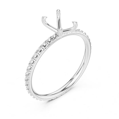 Oval Pave Lab Grown Diamond Engagement Ring