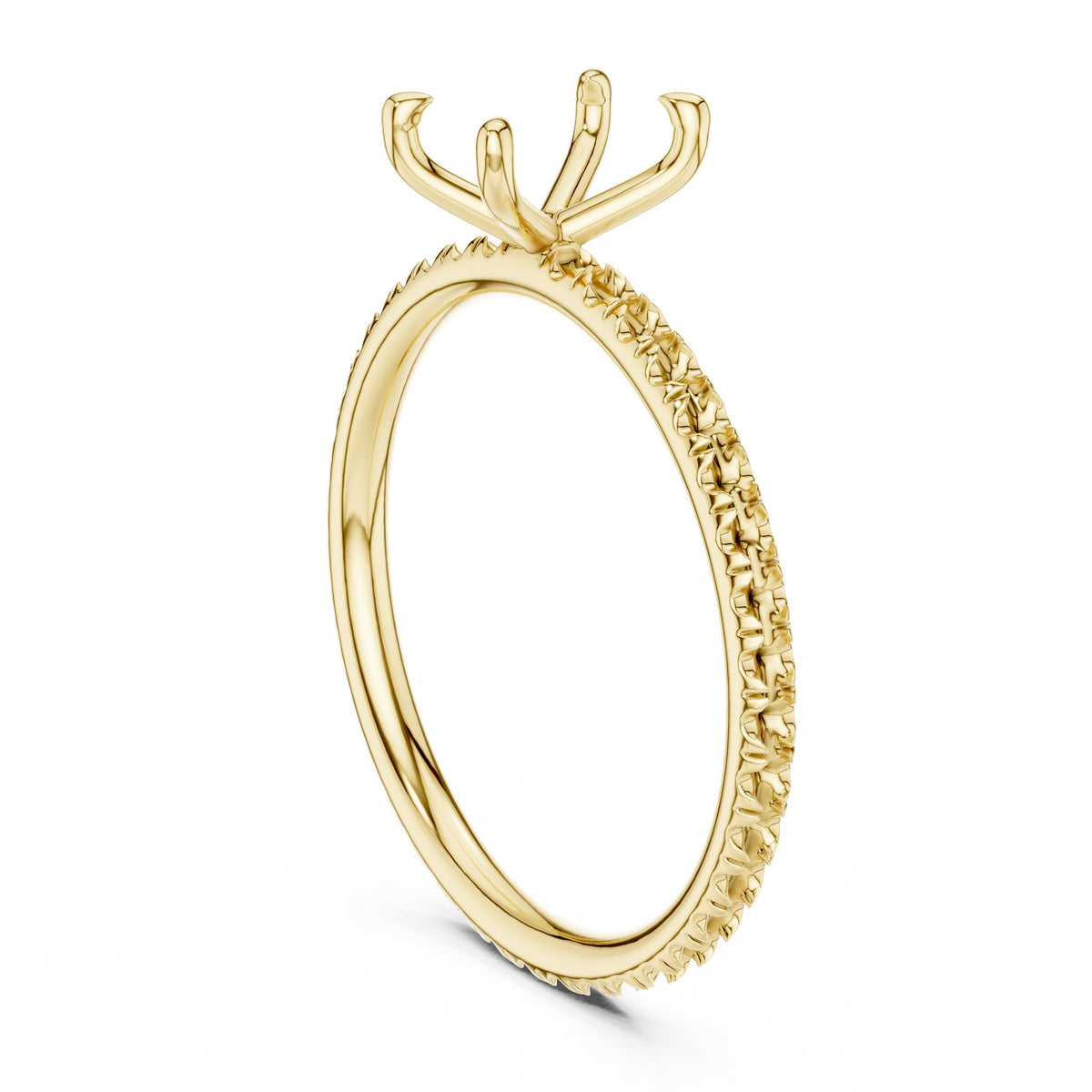 Oval Pave Lab Grown Diamond Engagement Ring