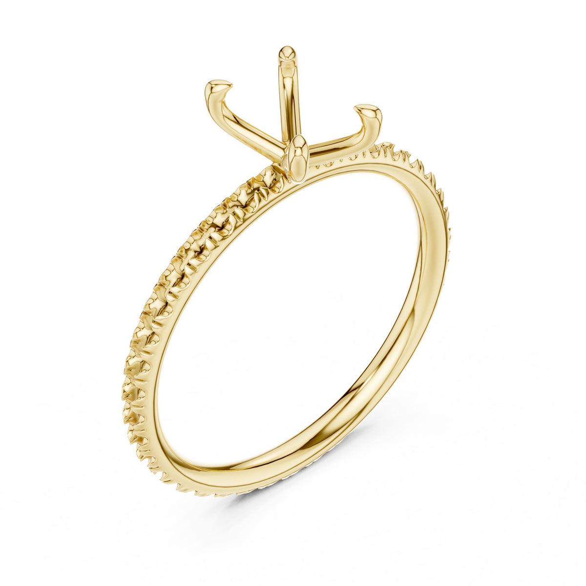 Oval Pave Lab Grown Diamond Engagement Ring