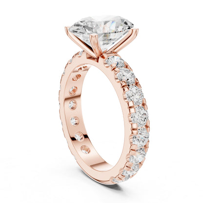 Oval Pave Lab Grown Diamond Engagement Ring
