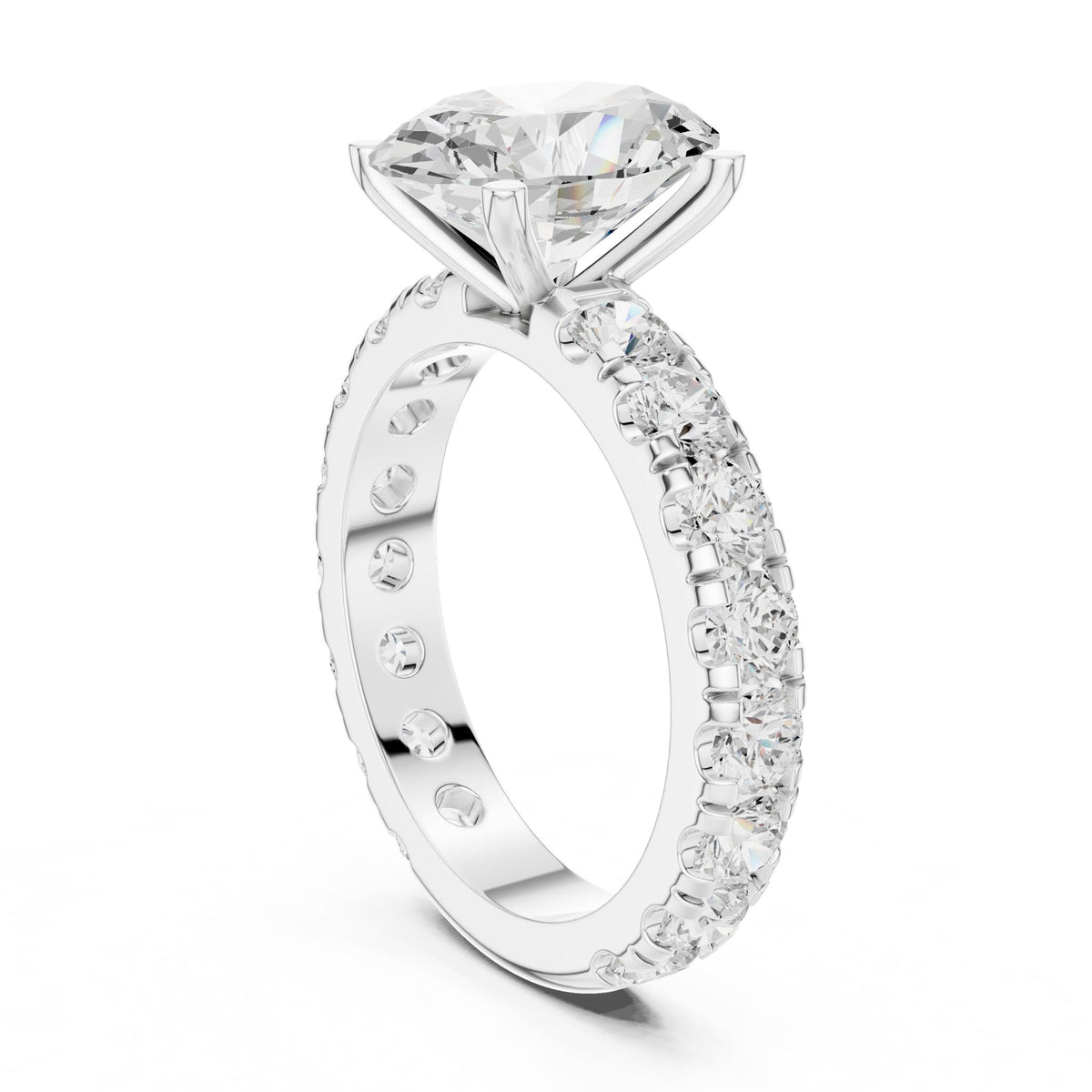 Oval Pave Lab Grown Diamond Engagement Ring