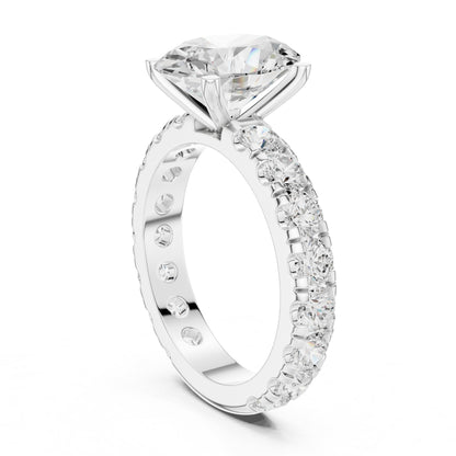 Oval Pave Lab Grown Diamond Engagement Ring