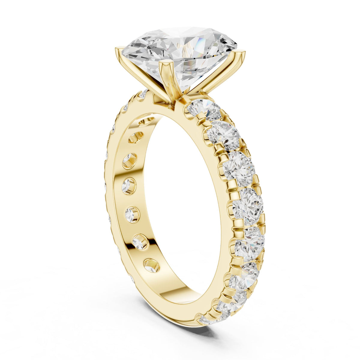 Oval Pave Lab Grown Diamond Engagement Ring